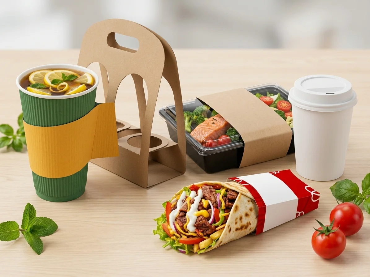 Custom food and beverage packaging sleeves