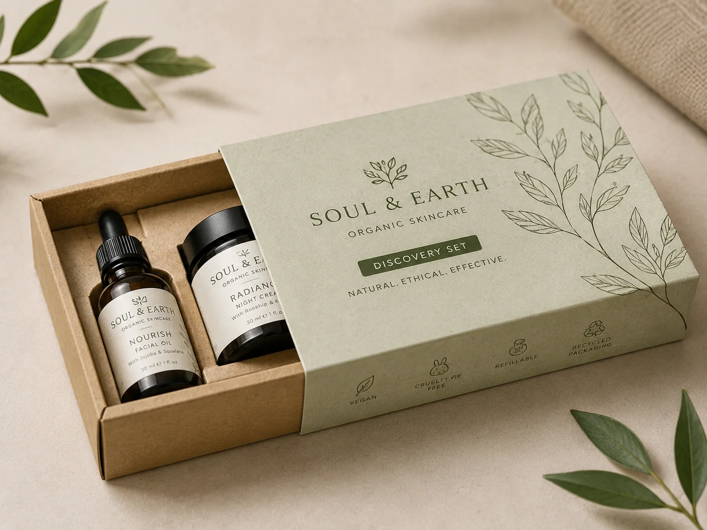 Custom tray and sleeve packaging